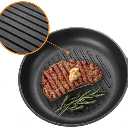 Ronde Grillpan met deksel - steakpan