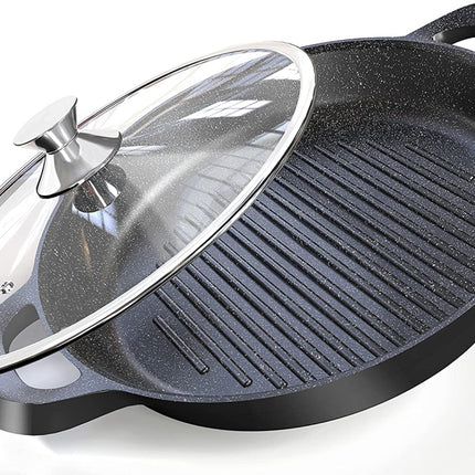 Antihaft-Gussaluminium-Grillpfanne 32 cm