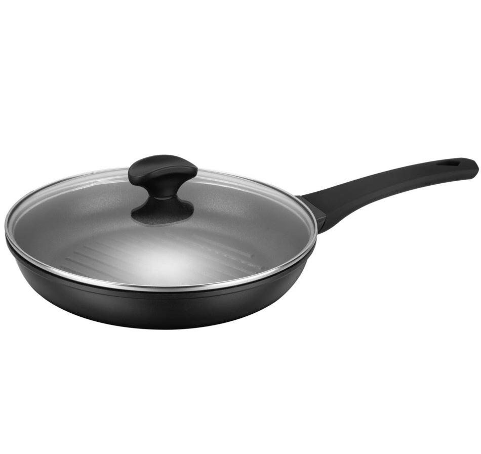 Round grill pan with lid - steak pan