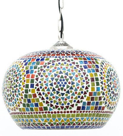 Lampe mosaïque multicolore Classique