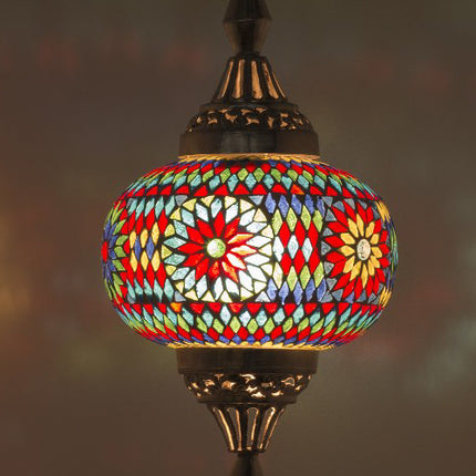 Orientalische Hängeleuchte Gaya Mosaik multicolor