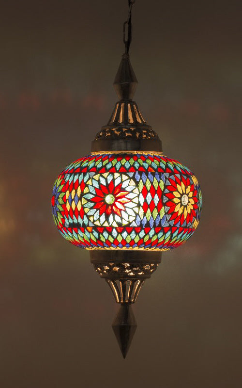 Suspension orientale Gaya mosaïque multicolore