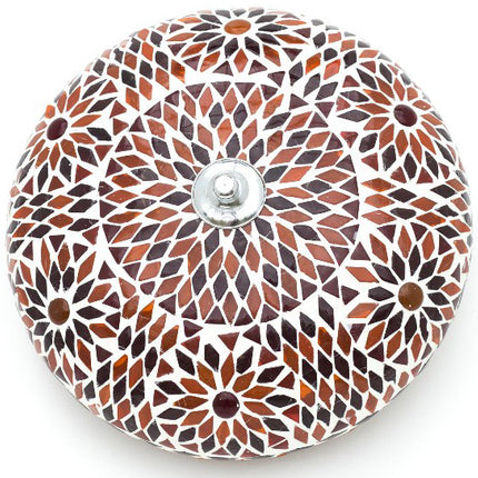 Orientalische Deckenlampe Goa Mosaik orange Bohemian 24 cm