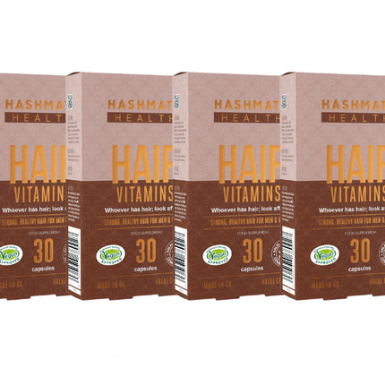 Haarvitamine-Bundle 4er-Pack – Halal- und Vegan-zertifiziert