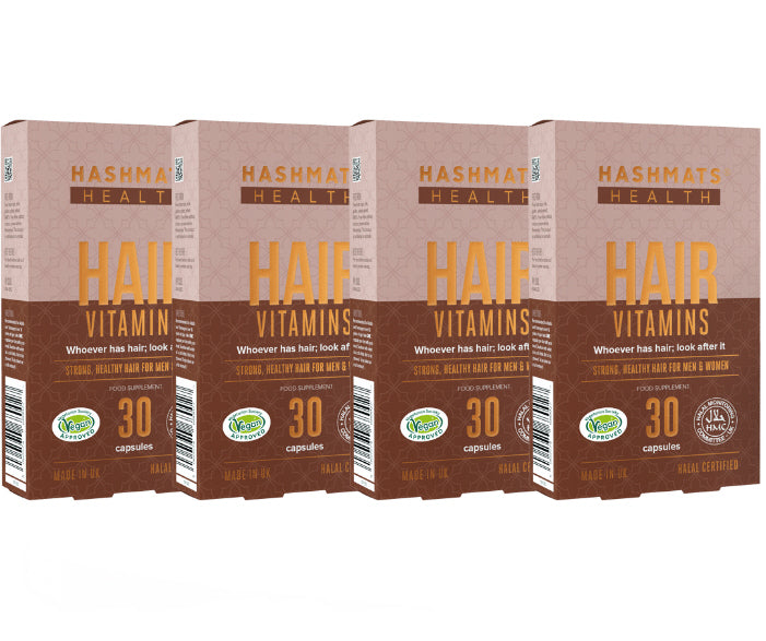 Hair Vitamin Bundle 4-Pack - Halal and Vegan certified