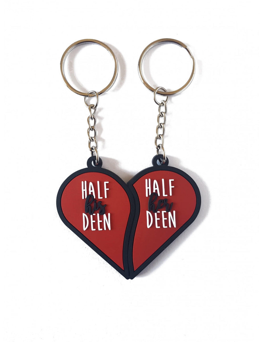 Half his & her deen keychain
