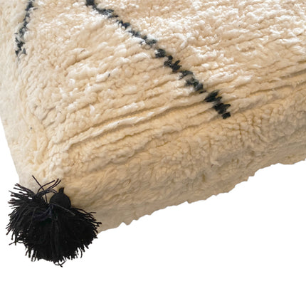 Marokkanischer handgefertigter Berber-Pouffe (Beni Ourain)