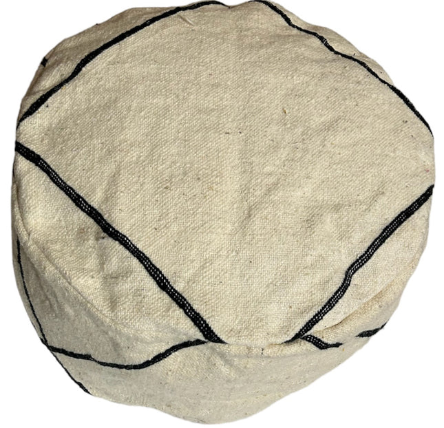 Handgefertigter marokkanischer Kelim-Pouf – Beni Ourain