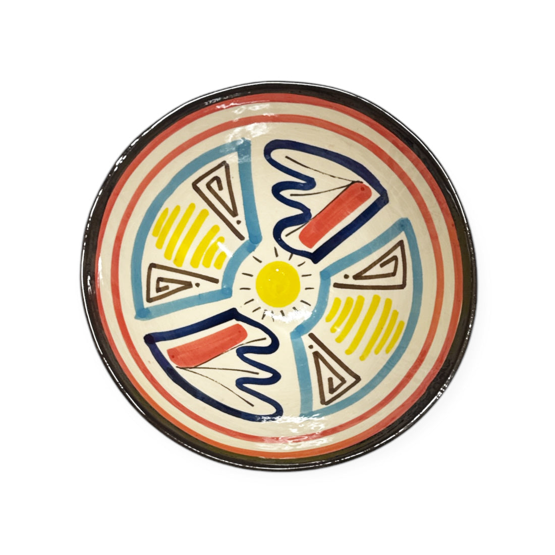 Handmade Moroccan bowl - 15 cm - vibrant colors