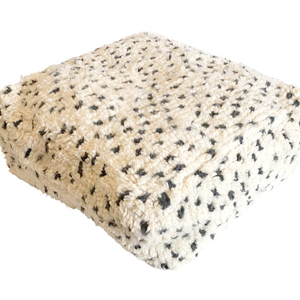 Marokkanischer handgefertigter Berber-Pouffe (Beni Ourain) Flauschiges Bohemian Bodenkissen