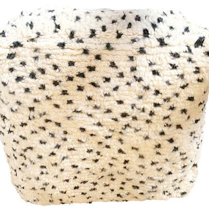 Marokkanischer handgefertigter Berber-Pouffe (Beni Ourain) Flauschiges Bohemian Bodenkissen