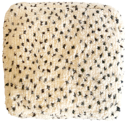 Marokkanischer handgefertigter Berber-Pouffe (Beni Ourain) Flauschiges Bohemian Bodenkissen