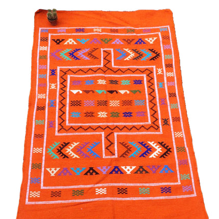 Kelimteppich orange 150 x 90 cm