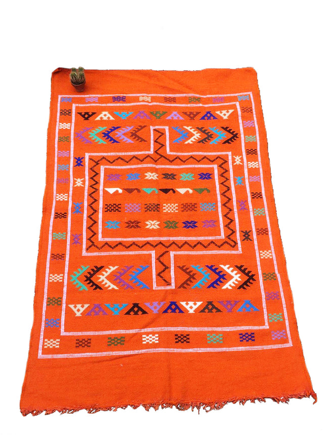 Kelimteppich orange 150 x 90 cm