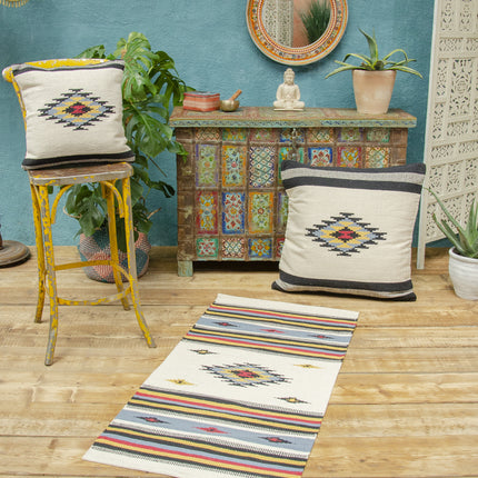 Handgewebter Kelim-Teppich 70 x 140 cm