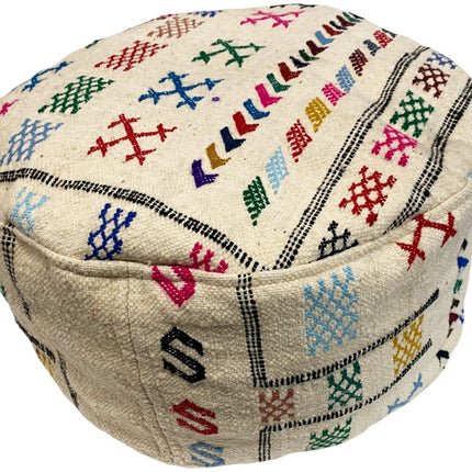 Marokkanischer Kelim Berber Pouf Vintage