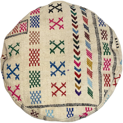 Marokkanischer Kelim Berber Pouf Vintage