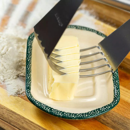Kinghoff KH3378 - Manueller Küchenhacker aus Edelstahl - 5 scharfe Klingen - Ideal zum Herstellen von Teig, Hacken von Butter und mehr