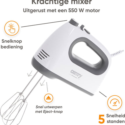 Mixer - Handmixer -  750W - Turbo functie