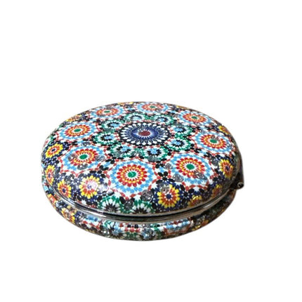 Handspiegel Ø 7,5 cm – Marokkanisches Design – Kompakt & Zusammenklappbar