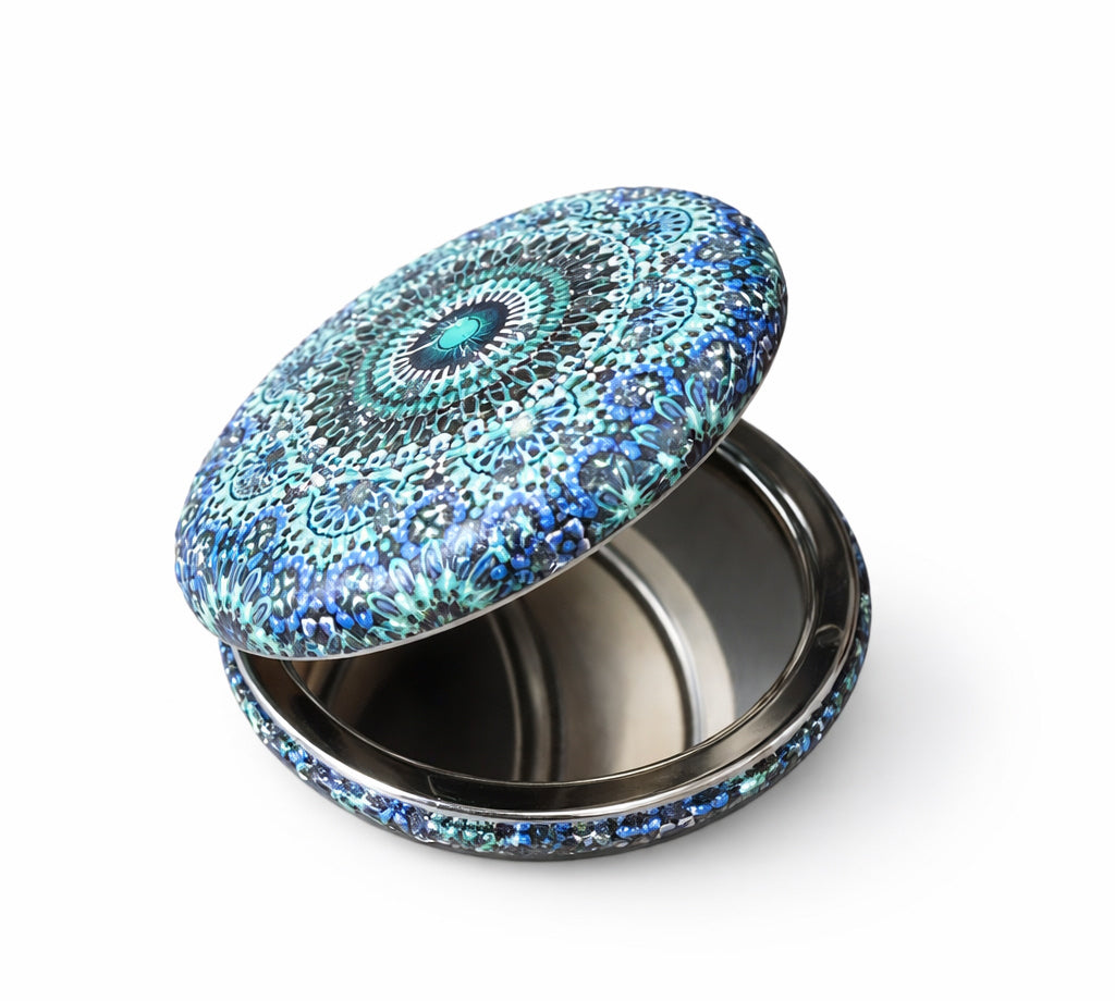 Handspiegel met Marokkaans design – compact en opvouwbaar, Ø 7,5 cm