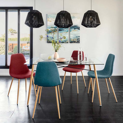 Hängelampe Boho Ø 29 cm Schwarz