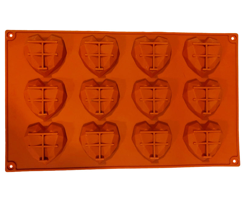 Siliconen 3D hartvorm – bakvorm en mal voor chocolade, cakejes en ijsblokjes