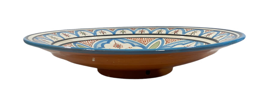 Sky blue earthenware bowl 35cm