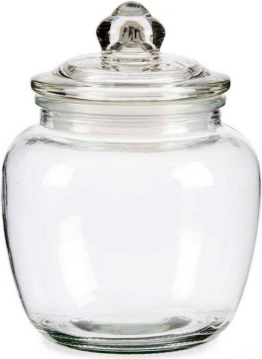 Hermetische voorraadpot van glas 1,4 liter – transparant, met deksel