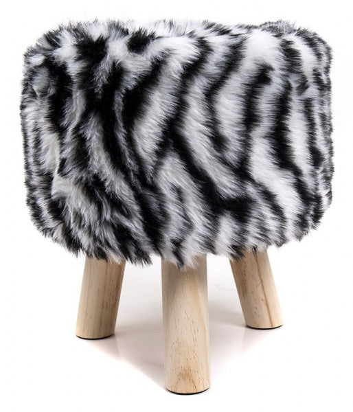 Repose-pieds tabouret zèbre