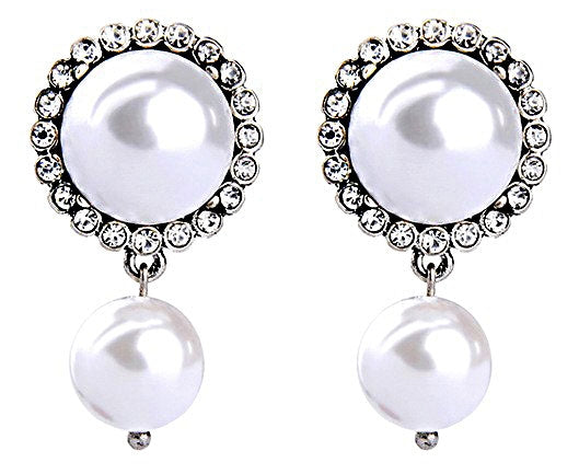 Boucles d'oreilles perles brillantes