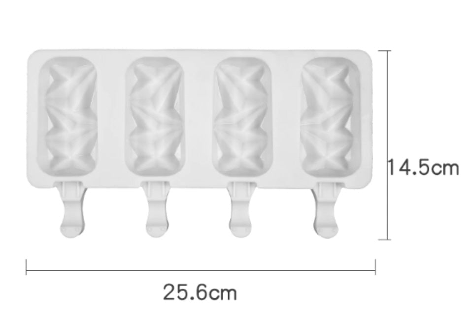 Magnum pops 4 | Chocolate mold | Silicone baking mold | incl. 20 sticks