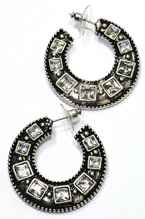 Oorbellen Silver/strass