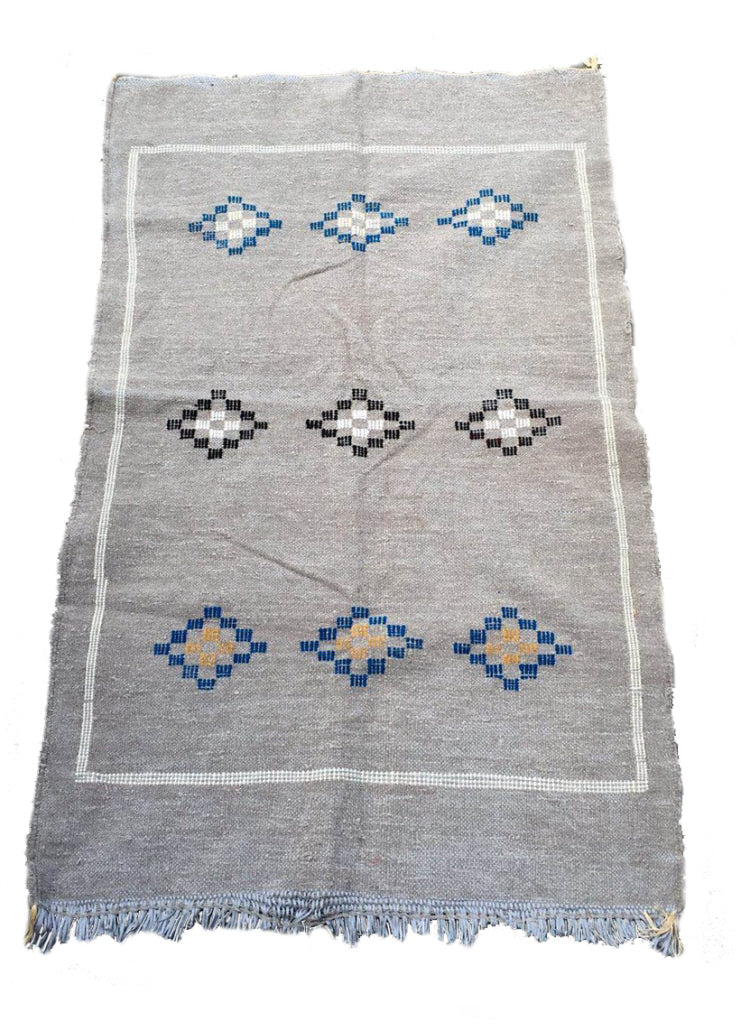 Kilim rug grey 150 x 90 cm