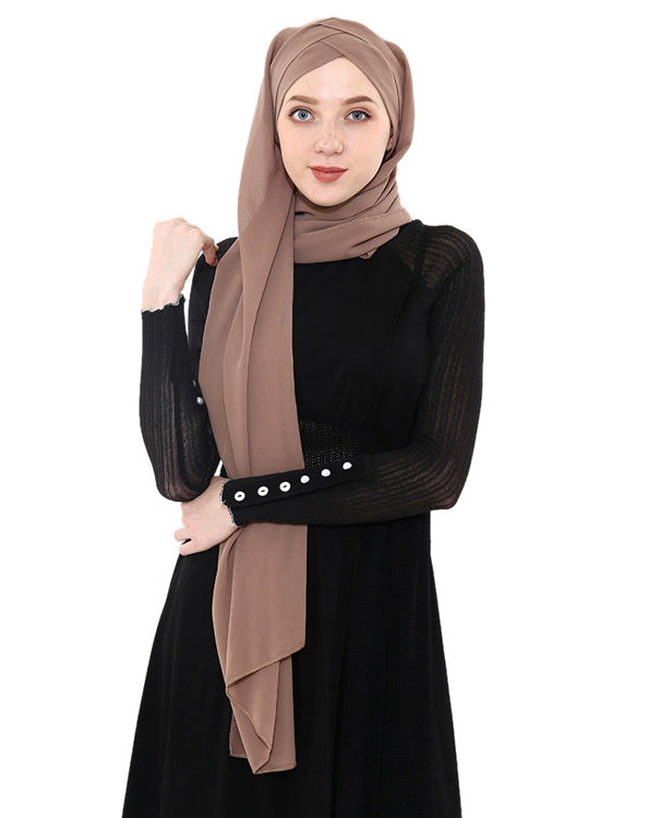 Hijab en mousseline double