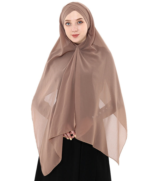 Hijab en mousseline double