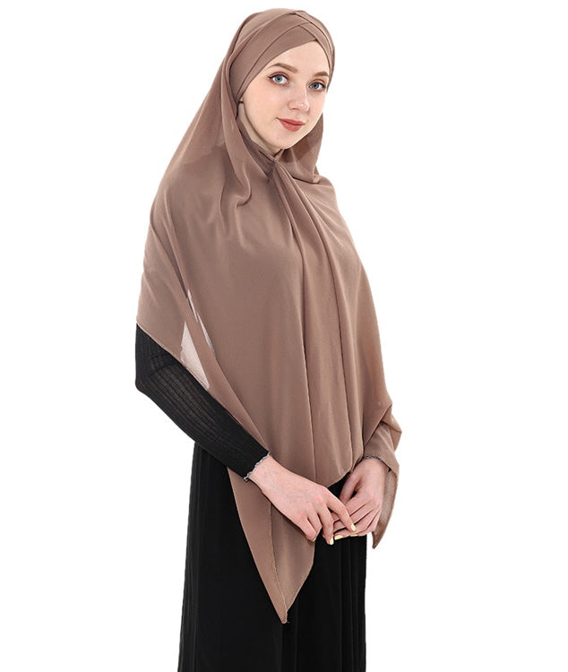 Hijab en mousseline double