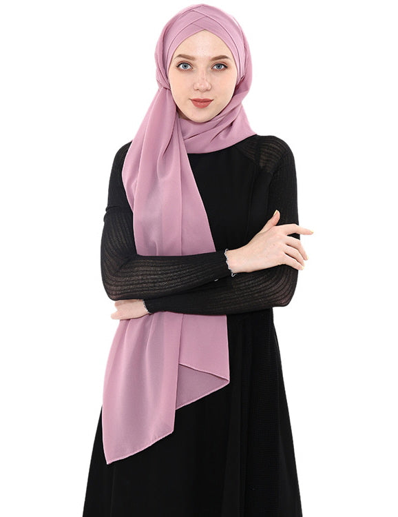 Hijab en mousseline double