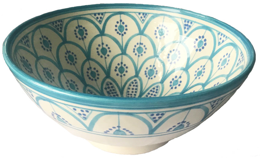 Plat marocain grand bleu clair