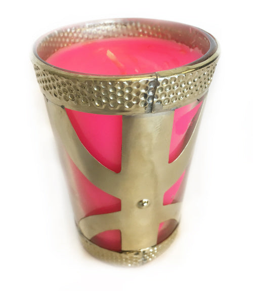 Amazigh glass candle