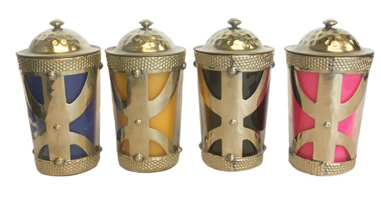 Amazigh glass candle