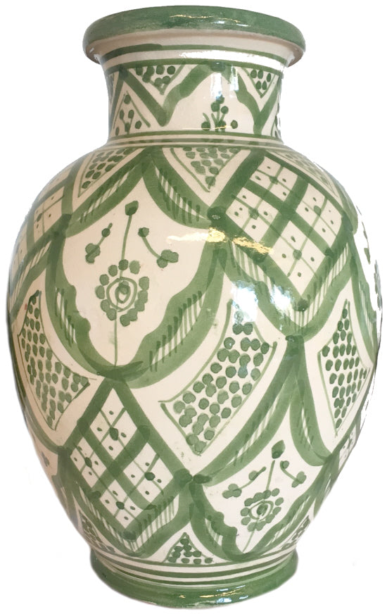 Moroccan vase light green
