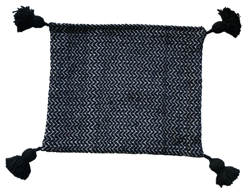 Housse de coussin pompon