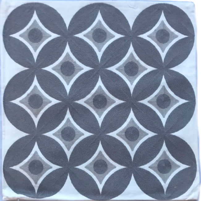 Moroccan cushion light grey