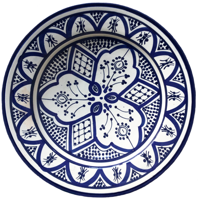 Blue earthenware bowl