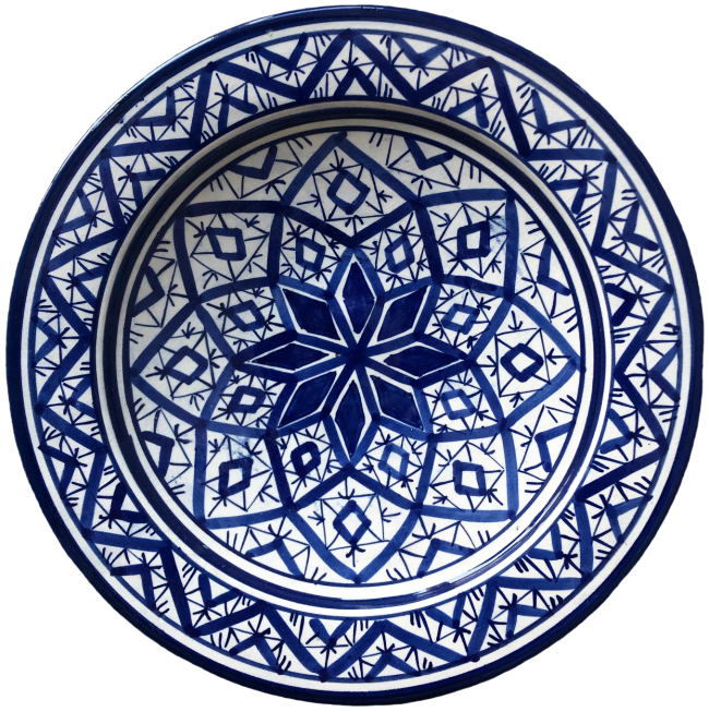 Assiette Marocaine Bleue