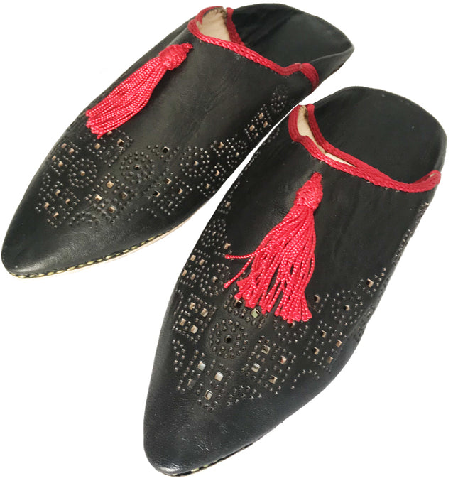 Babouche mule pompom