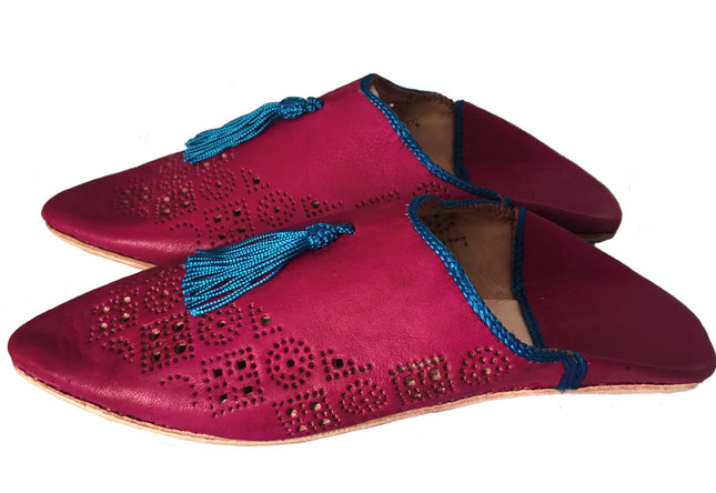 Babouche mule pompom