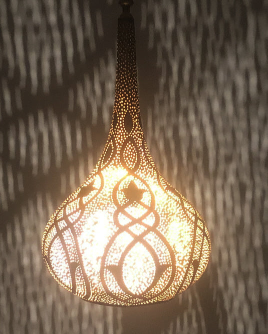 Suspension filigrane orientale Or Vintage XXL