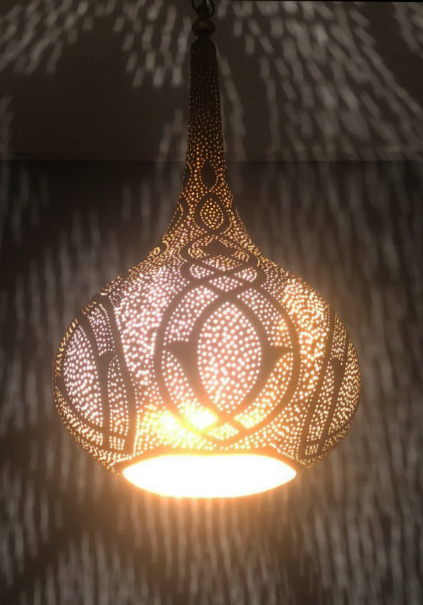 Suspension filigrane orientale Or Vintage XXL
